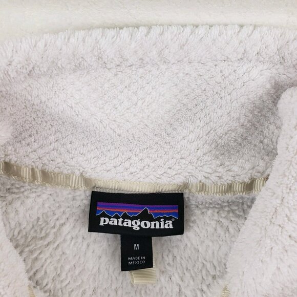 Patagonia Synchilla Snap T Fleece Pullover Womens Medium White Outdoor Jacket - Picture 9 of 12